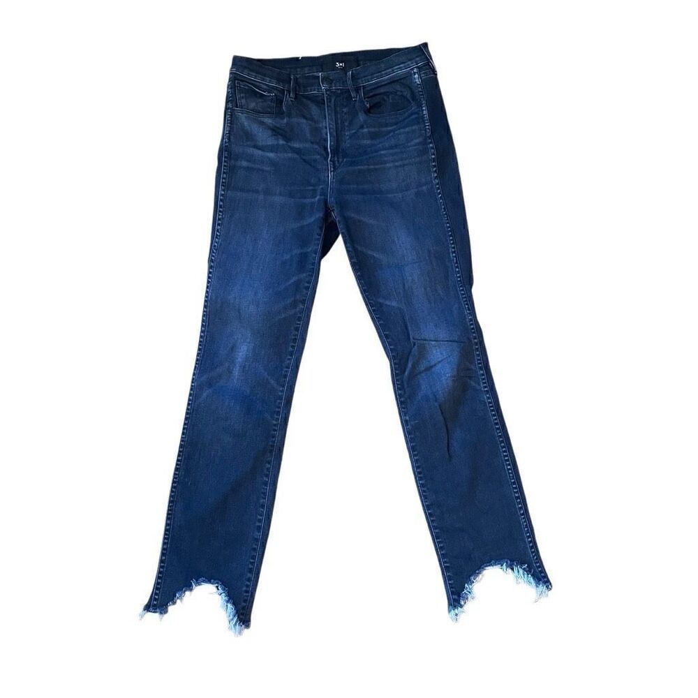 3 x 1 JEANS NYC | high rise skinny raw hem 28